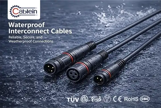 What are the key features of M12 straight waterproof cable connectors?